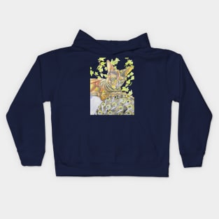 Tortie with Plants Kids Hoodie